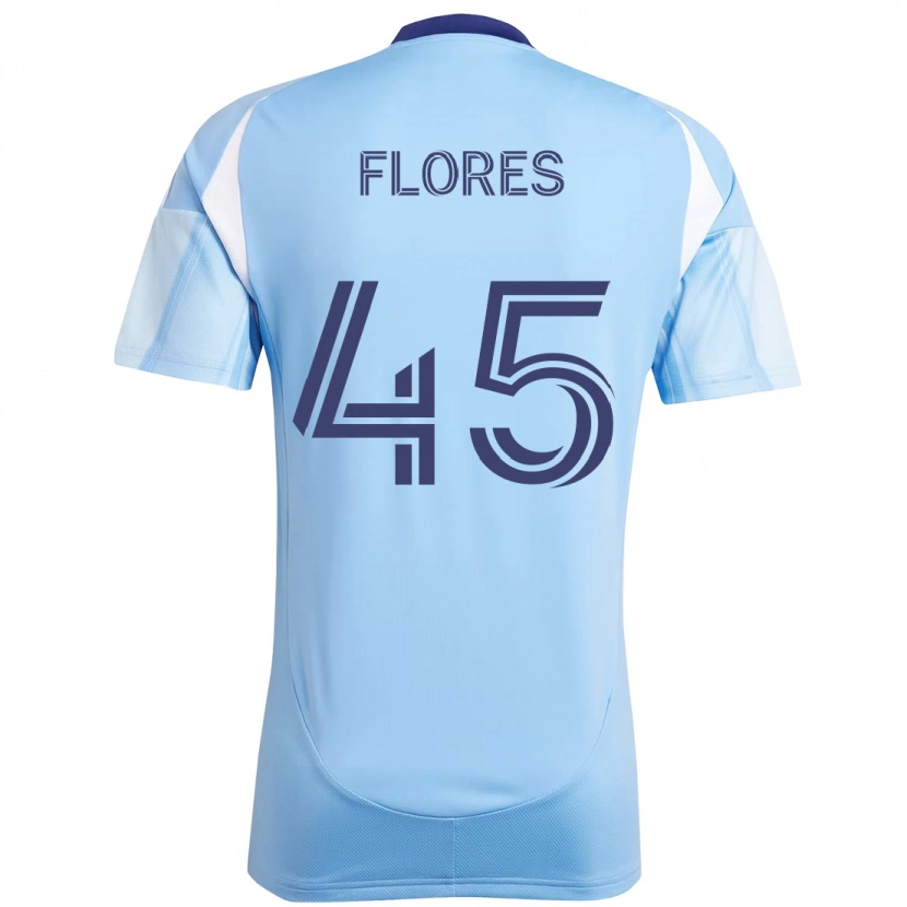Danxen Barn Brian Flores #45 Ljusblå Hemmatröja Matchtröjor 2025/26 Tröjor T-Tröja