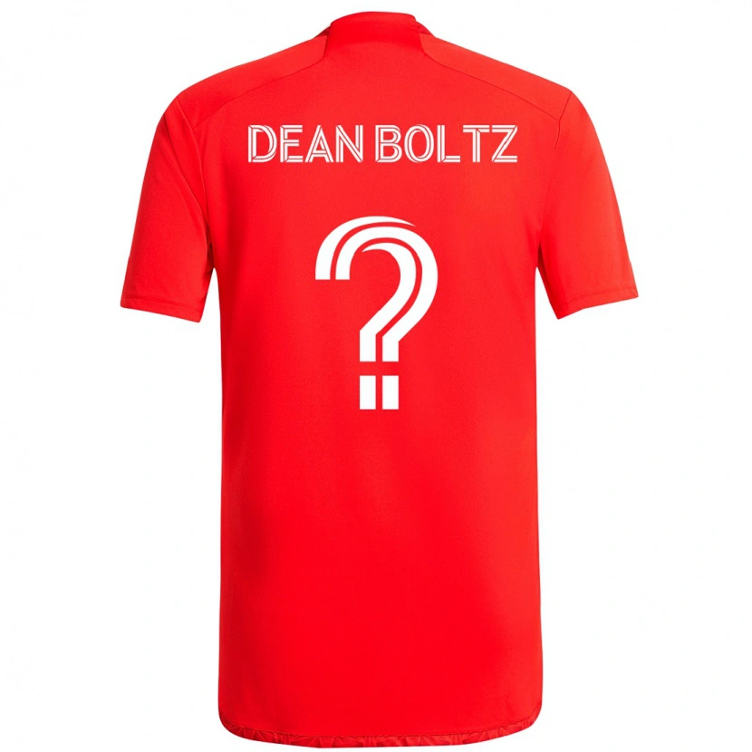 Danxen Barn Dean Boltz #0 Röd Vit Hemmatröja Matchtröjor 2025/26 Tröjor T-Tröja