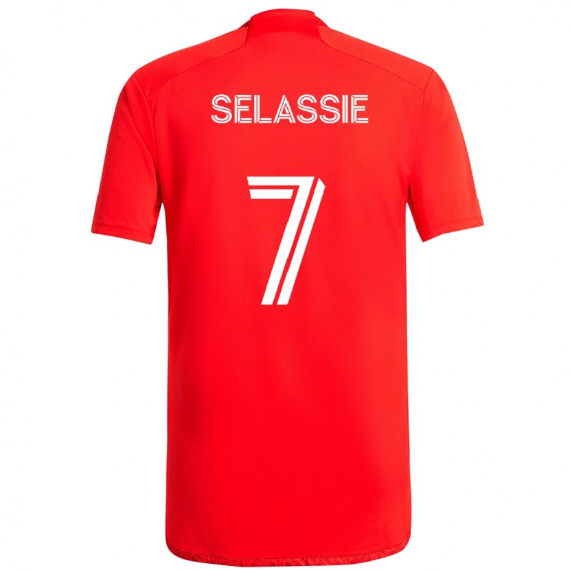 Danxen Barn Maren Haile-Selassie #7 Röd Vit Hemmatröja Matchtröjor 2025/26 Tröjor T-Tröja
