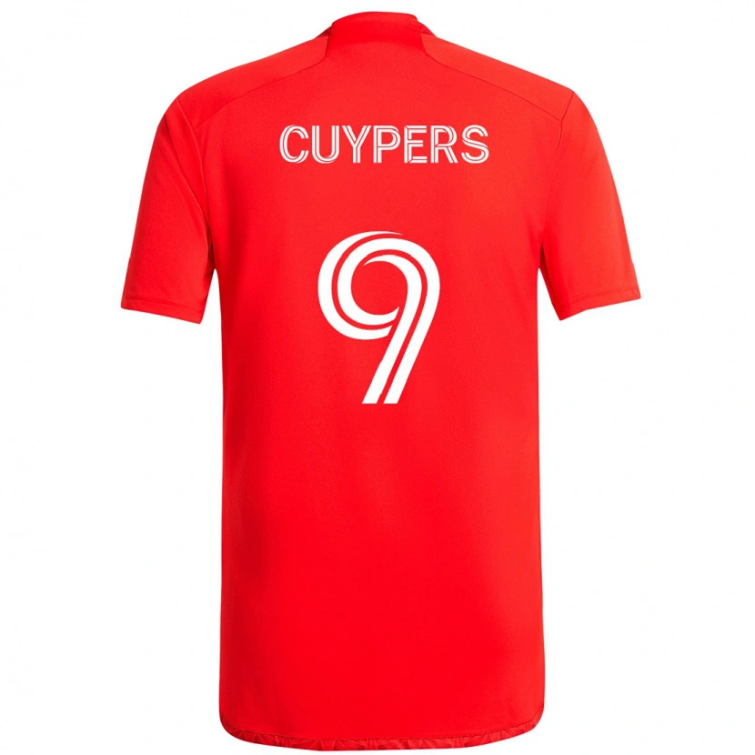 Danxen Barn Hugo Cuypers #9 Röd Vit Hemmatröja Matchtröjor 2025/26 Tröjor T-Tröja
