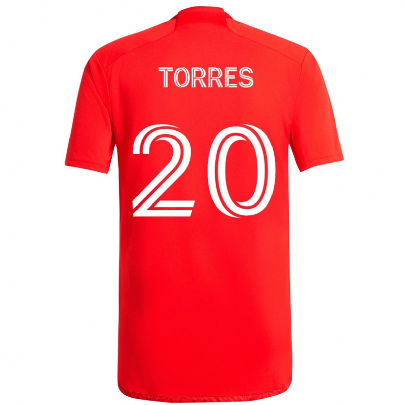 Danxen Barn Jairo Torres #20 Röd Vit Hemmatröja Matchtröjor 2025/26 Tröjor T-Tröja