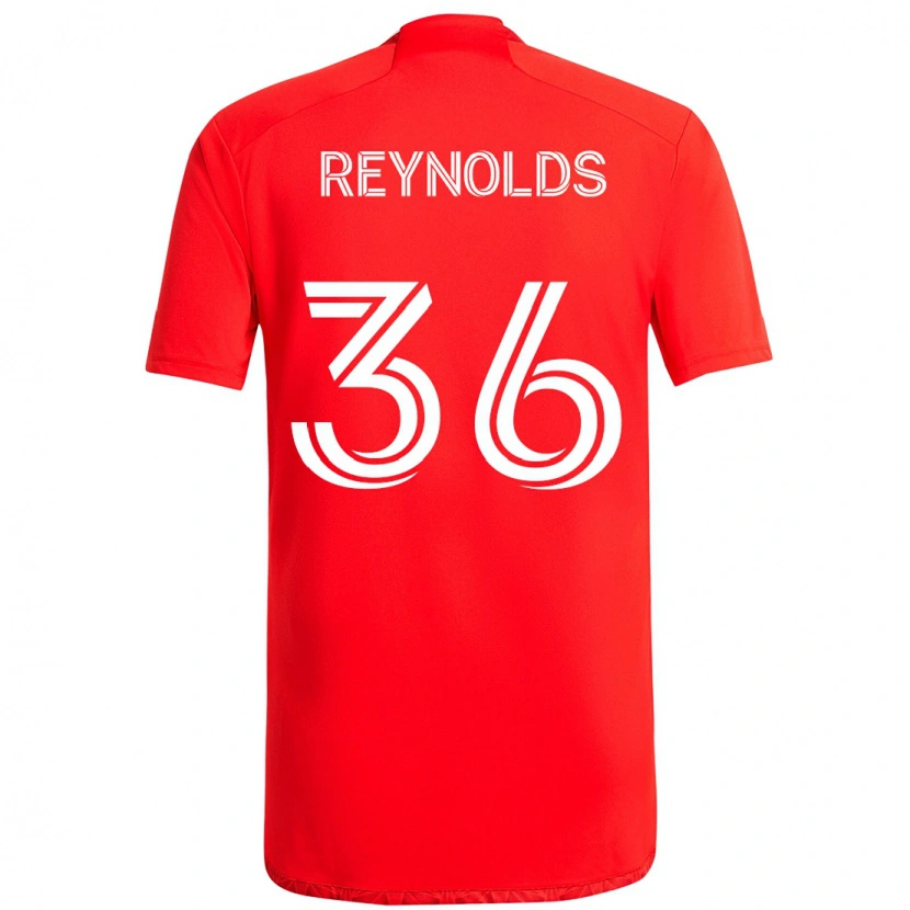 Danxen Barn Justin Reynolds #36 Röd Vit Hemmatröja Matchtröjor 2025/26 Tröjor T-Tröja