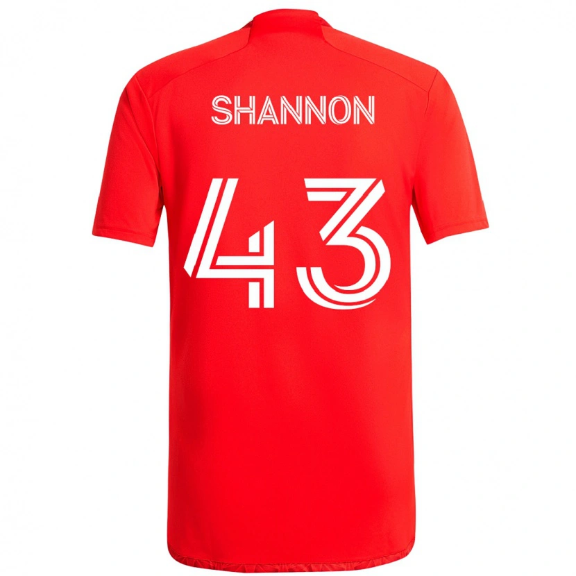 Danxen Barn Jaylen Shannon #43 Röd Vit Hemmatröja Matchtröjor 2025/26 Tröjor T-Tröja