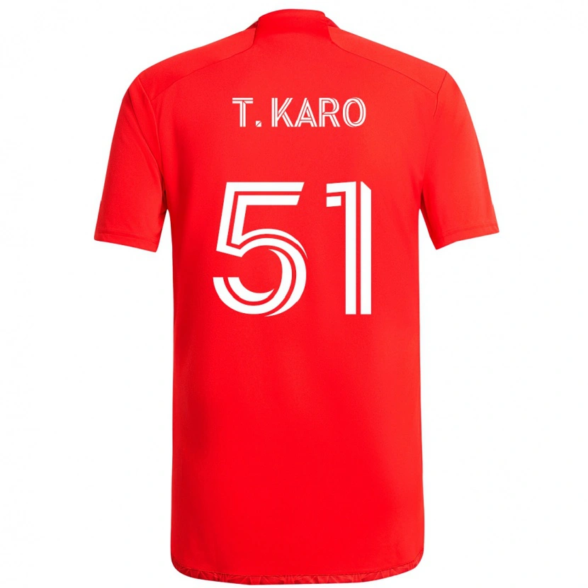 Danxen Barn David Tchétchao Karo #51 Röd Vit Hemmatröja Matchtröjor 2025/26 Tröjor T-Tröja