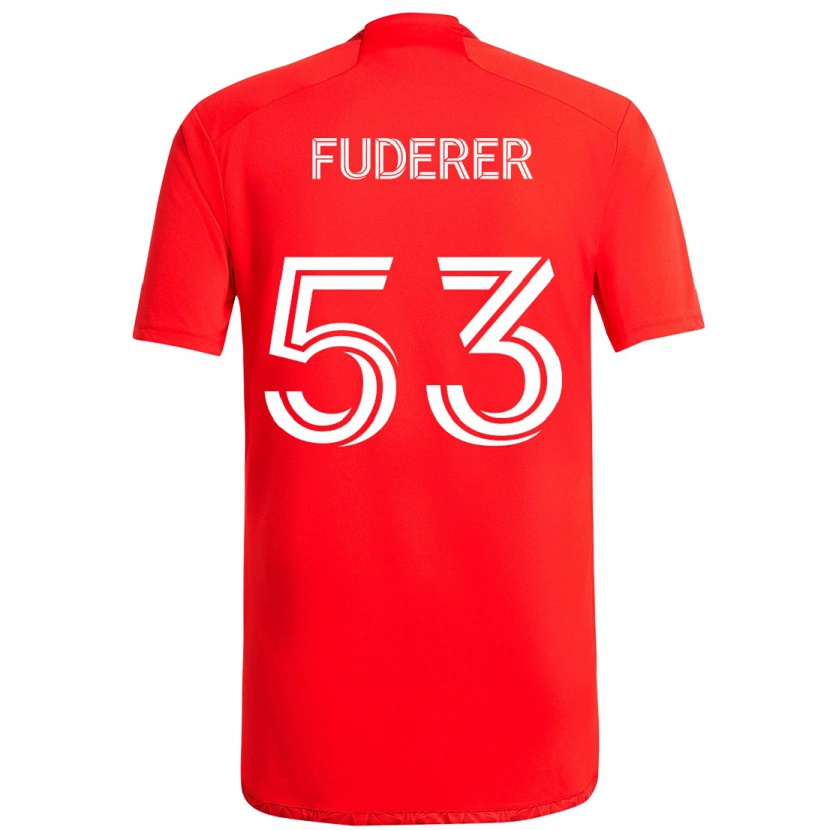 Danxen Barn Jake Fuderer #53 Röd Vit Hemmatröja Matchtröjor 2025/26 Tröjor T-Tröja