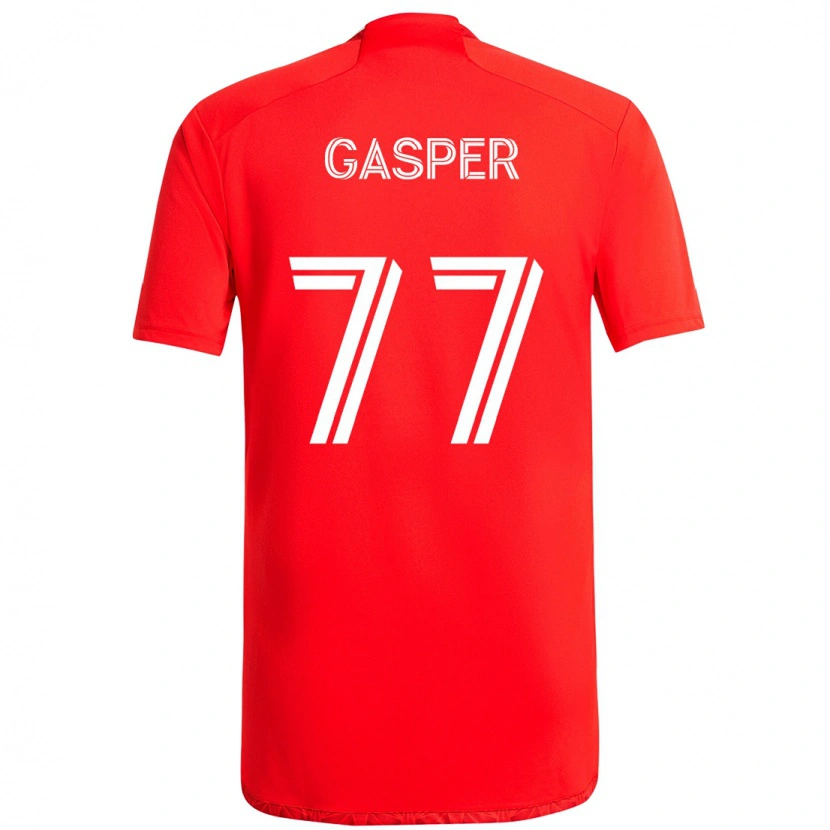 Danxen Barn Chase Gasper #77 Röd Vit Hemmatröja Matchtröjor 2025/26 Tröjor T-Tröja