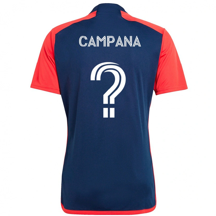 Danxen Barn Leonardo Campana #0 Vit Blå Hemmatröja Matchtröjor 2025/26 Tröjor T-Tröja