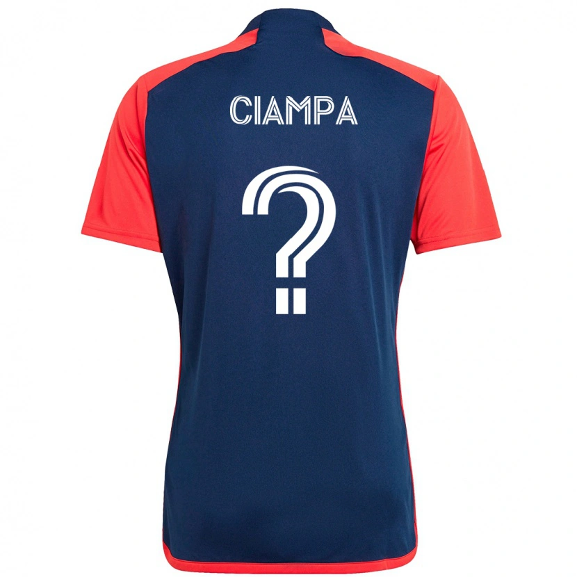 Danxen Barn Giuseppe Ciampa #0 Blå Röd Hemmatröja Matchtröjor 2025/26 Tröjor T-Tröja
