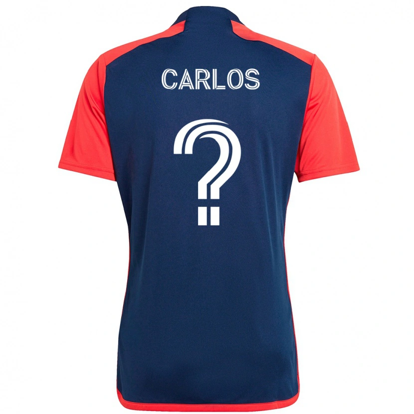 Danxen Barn Cristiano Carlos #0 Blå Röd Hemmatröja Matchtröjor 2025/26 Tröjor T-Tröja