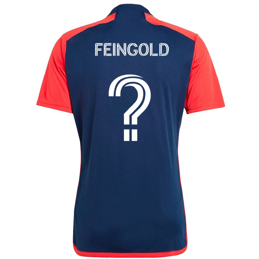 Danxen Barn Ilay Feingold #0 Blå Röd Hemmatröja Matchtröjor 2025/26 Tröjor T-Tröja