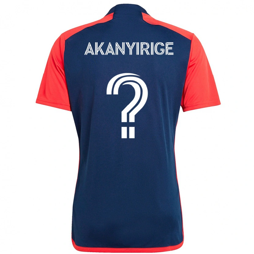 Danxen Barn Jacob Akanyirige #0 Vit Blå Hemmatröja Matchtröjor 2025/26 Tröjor T-Tröja
