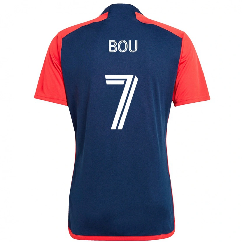 Danxen Barn Gustavo Bou #7 Blå Röd Hemmatröja Matchtröjor 2025/26 Tröjor T-Tröja