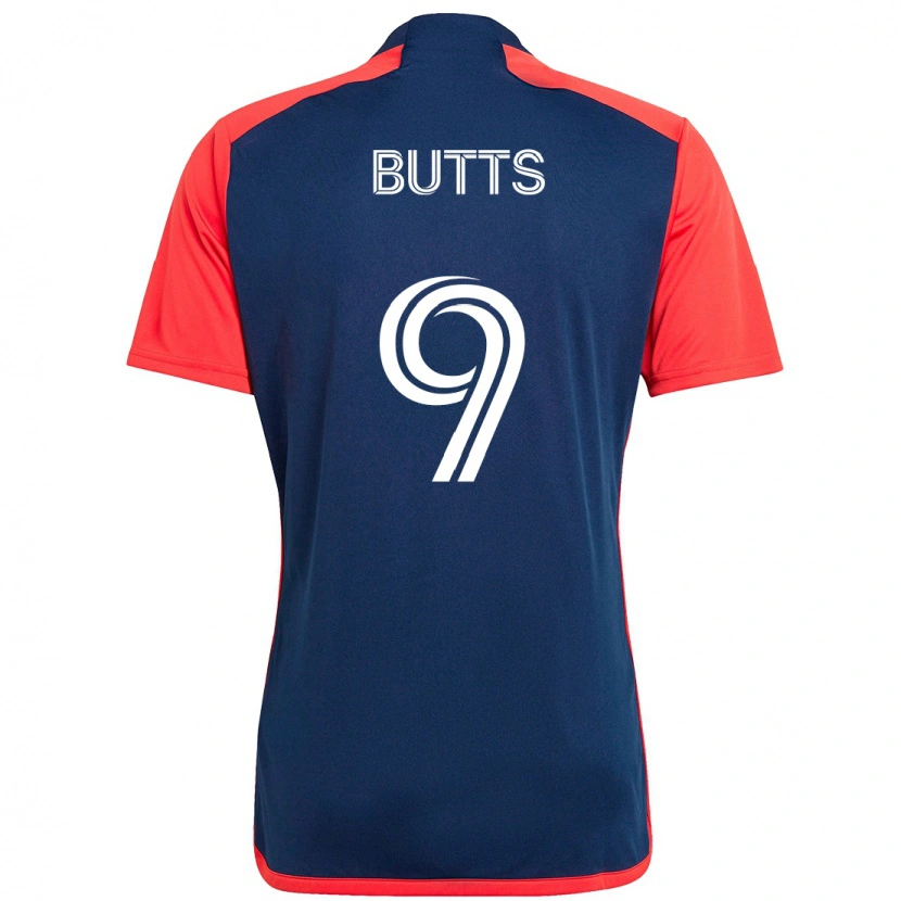 Danxen Barn Liam Butts #9 Blå Röd Hemmatröja Matchtröjor 2025/26 Tröjor T-Tröja