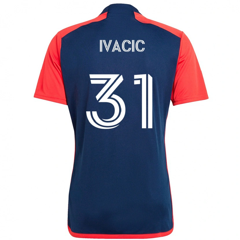 Danxen Barn Aljaz Ivacic #31 Blå Röd Hemmatröja Matchtröjor 2025/26 Tröjor T-Tröja