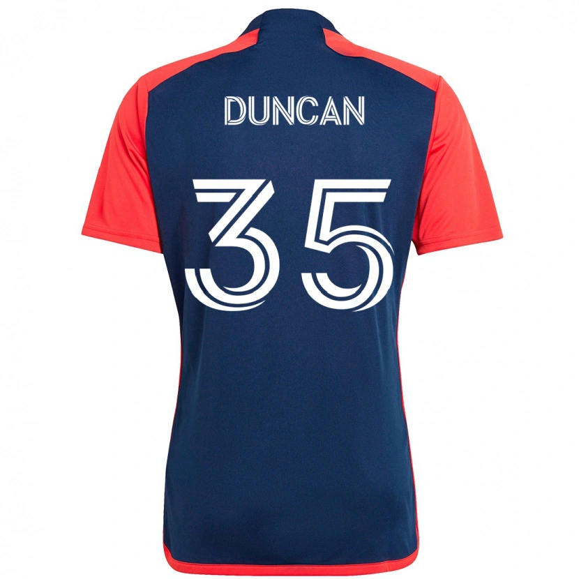 Danxen Barn Nakye Greenidge-Duncan #35 Blå Röd Hemmatröja Matchtröjor 2025/26 Tröjor T-Tröja
