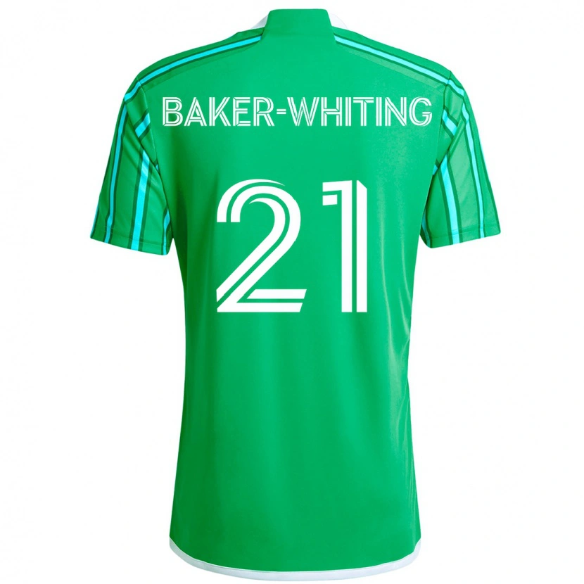 Danxen Barn Reed Baker-Whiting #21 Grön Vit Hemmatröja Matchtröjor 2025/26 Tröjor T-Tröja