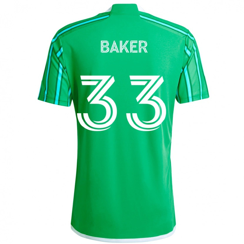 Danxen Barn Cody Baker #33 Grön Vit Hemmatröja Matchtröjor 2025/26 Tröjor T-Tröja