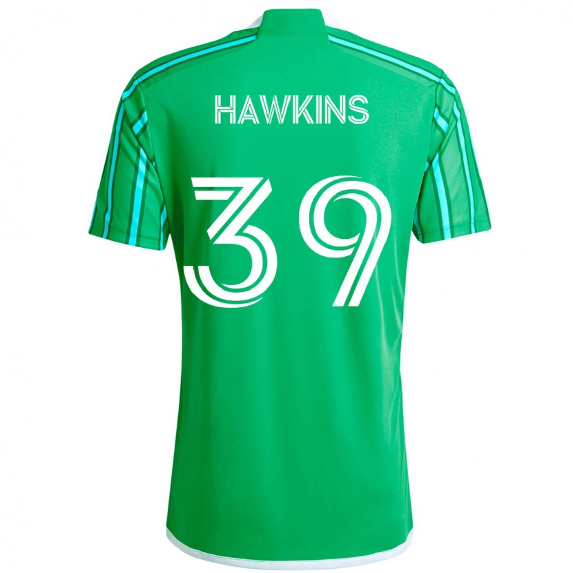 Danxen Barn Stuart Hawkins #39 Grön Vit Hemmatröja Matchtröjor 2025/26 Tröjor T-Tröja