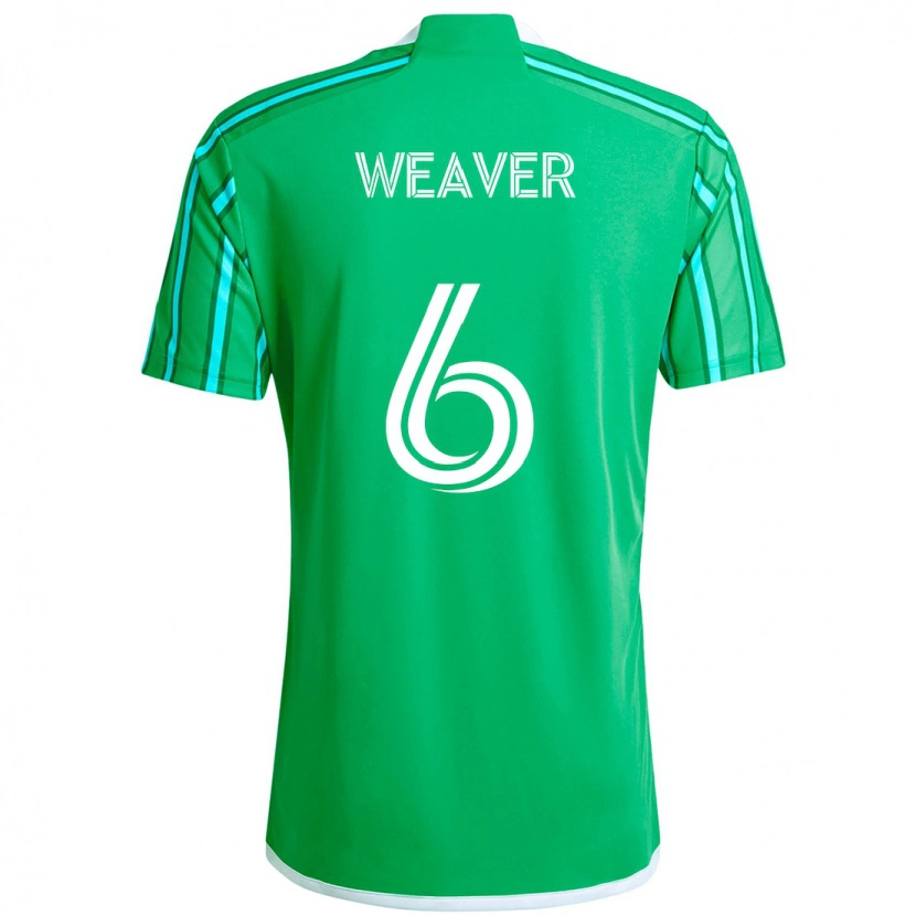 Danxen Barn Morgan Weaver #6 Grön Vit Hemmatröja Matchtröjor 2025/26 Tröjor T-Tröja