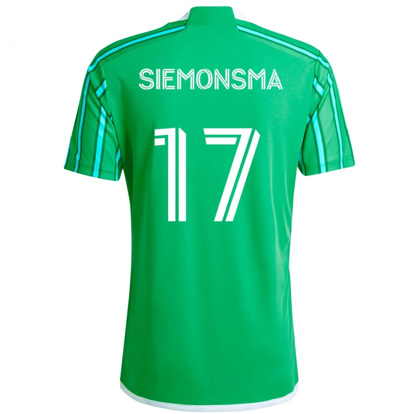 Danxen Barn Sianna Siemonsma #17 Grön Vit Hemmatröja Matchtröjor 2025/26 Tröjor T-Tröja