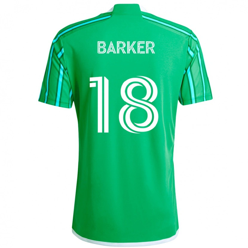Danxen Barn Alicia Barker #18 Grön Vit Hemmatröja Matchtröjor 2025/26 Tröjor T-Tröja