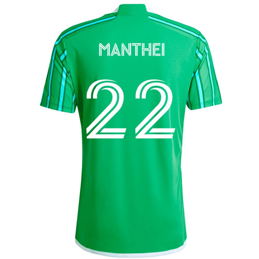 Danxen Barn Leahi Manthei #22 Grön Vit Hemmatröja Matchtröjor 2025/26 Tröjor T-Tröja