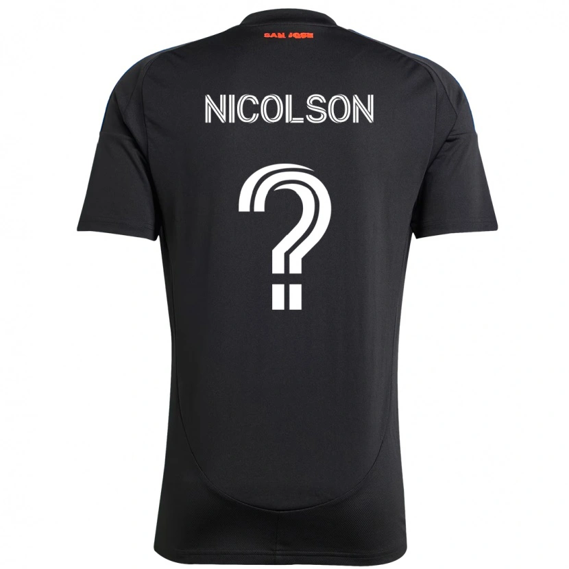 Danxen Barn John Nicolson #0 Svart Mörkblå Hemmatröja Matchtröjor 2025/26 Tröjor T-Tröja
