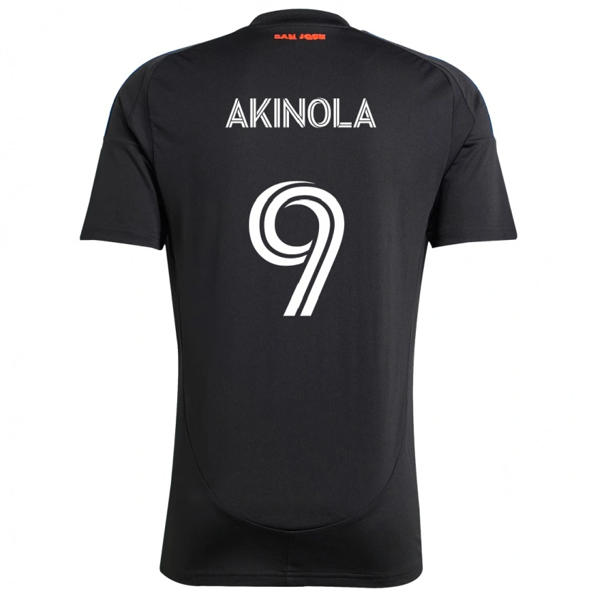 Danxen Barn Ayo Akinola #9 Svart Mörkblå Hemmatröja Matchtröjor 2025/26 Tröjor T-Tröja