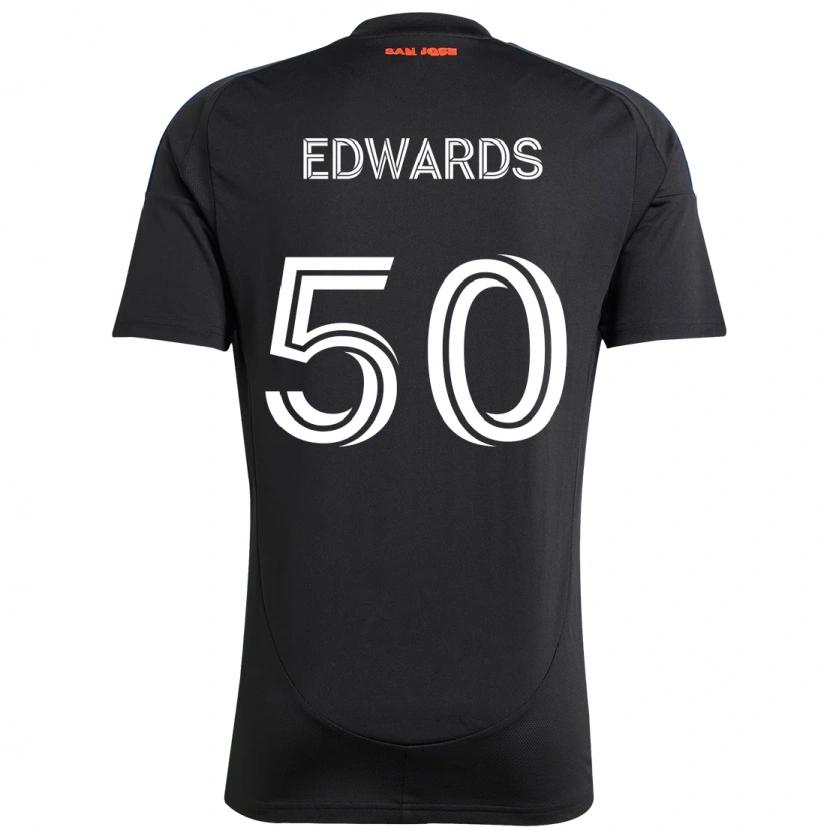 Danxen Barn Aaron Edwards #50 Svart Mörkblå Hemmatröja Matchtröjor 2025/26 Tröjor T-Tröja