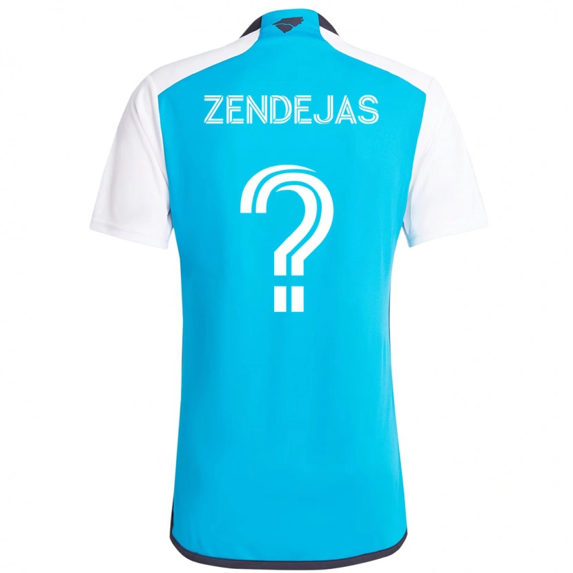 Danxen Barn Adrián Zendejas #0 Himmelsblå Vit Hemmatröja Matchtröjor 2025/26 Tröjor T-Tröja