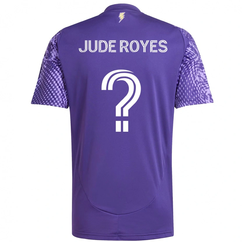 Danxen Barn Jude Royes #0 Lila Vit Hemmatröja Matchtröjor 2025/26 Tröjor T-Tröja