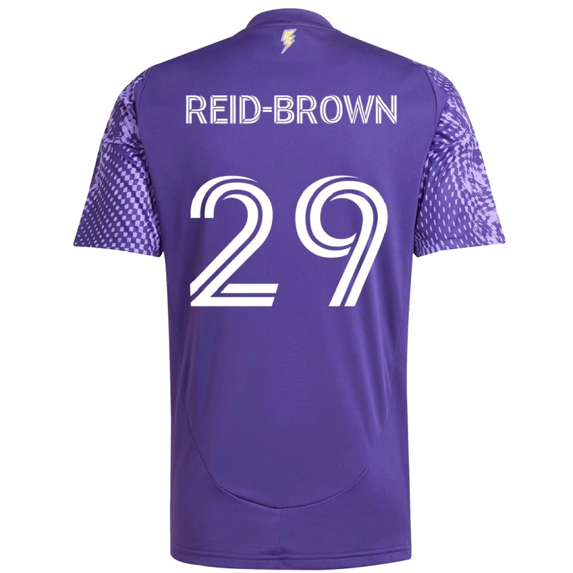 Danxen Barn Tahir Reid-Brown #29 Lila Vit Hemmatröja Matchtröjor 2025/26 Tröjor T-Tröja