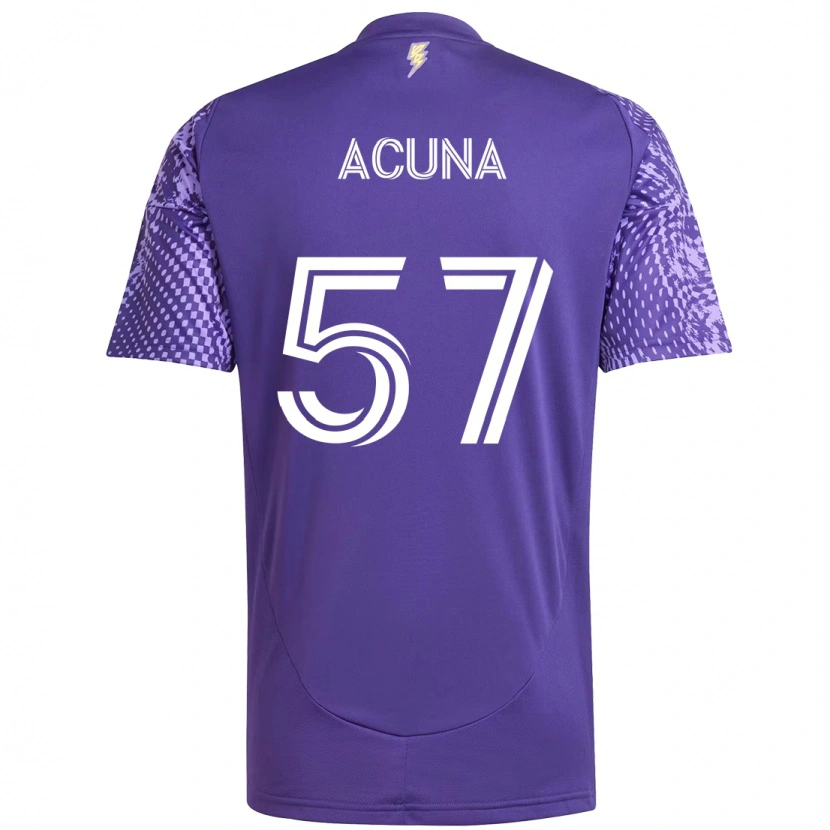 Danxen Barn Cristofer Acuña #57 Lila Vit Hemmatröja Matchtröjor 2025/26 Tröjor T-Tröja