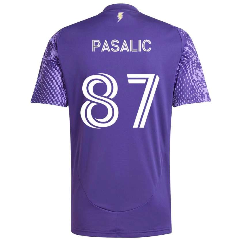 Danxen Barn Marco Pasalic #87 Lila Vit Hemmatröja Matchtröjor 2025/26 Tröjor T-Tröja