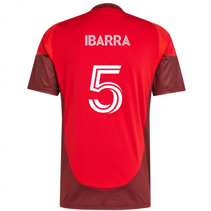 Danxen Barn Franco Ibarra #5 Röd Vit Hemmatröja Matchtröjor 2025/26 Tröjor T-Tröja