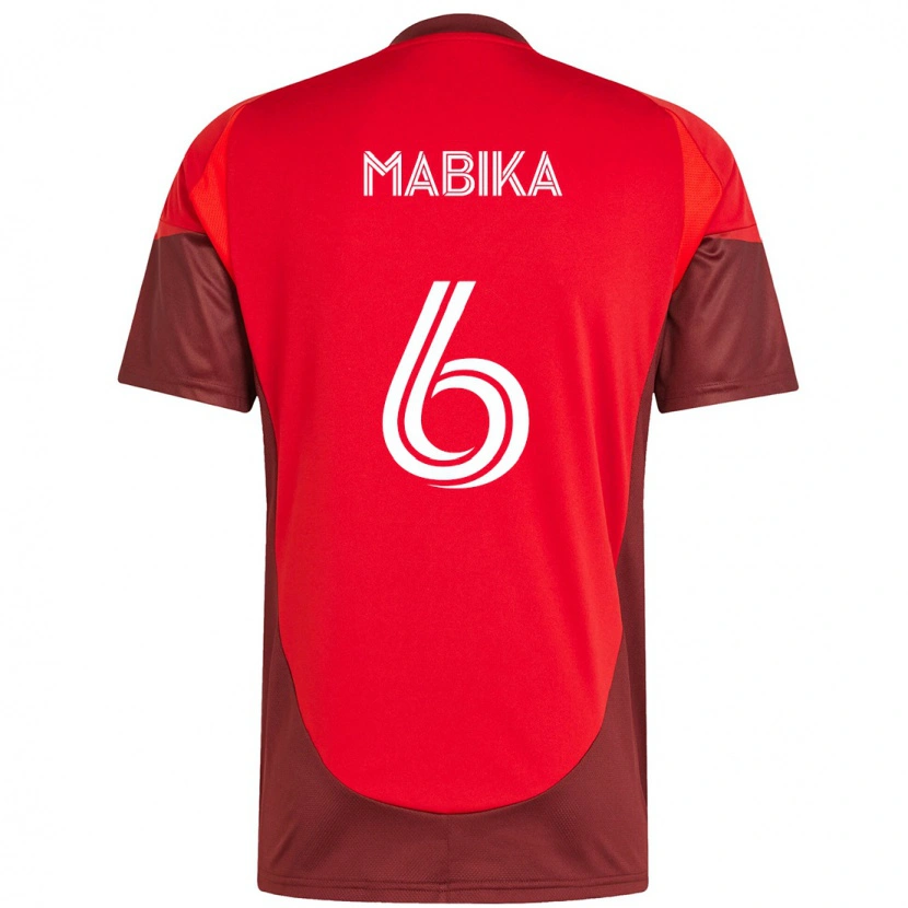 Danxen Barn Aimé Mabika #6 Röd Vit Hemmatröja Matchtröjor 2025/26 Tröjor T-Tröja