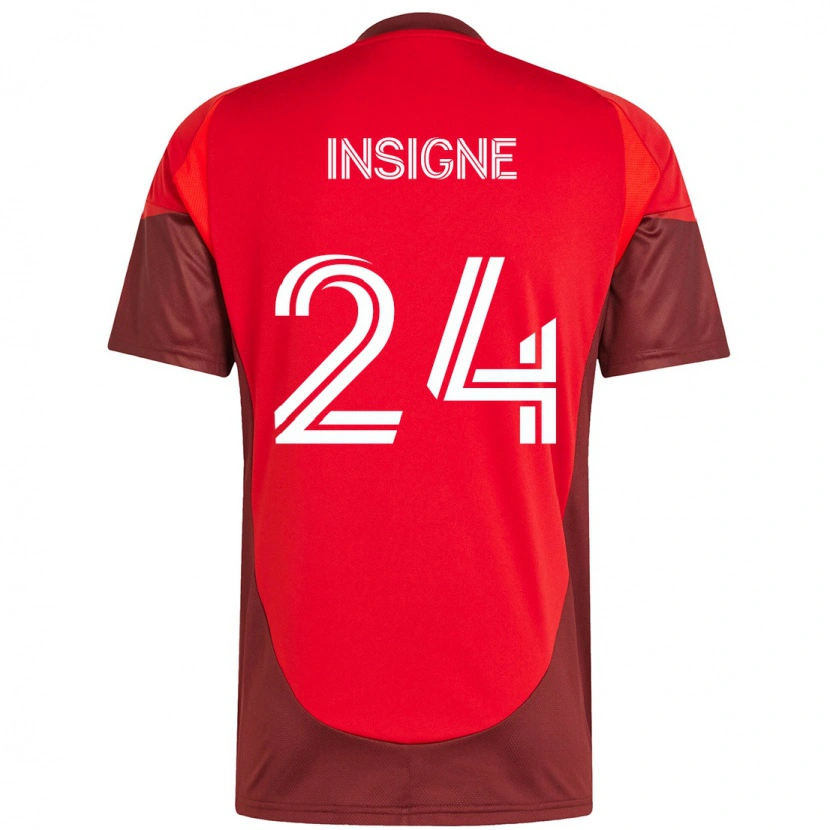 Danxen Barn Lorenzo Insigne #24 Röd Vit Hemmatröja Matchtröjor 2025/26 Tröjor T-Tröja