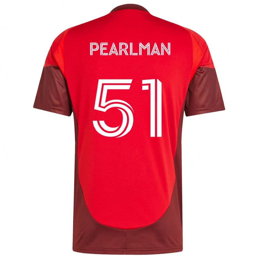 Danxen Barn Adam Pearlman #51 Röd Vit Hemmatröja Matchtröjor 2025/26 Tröjor T-Tröja