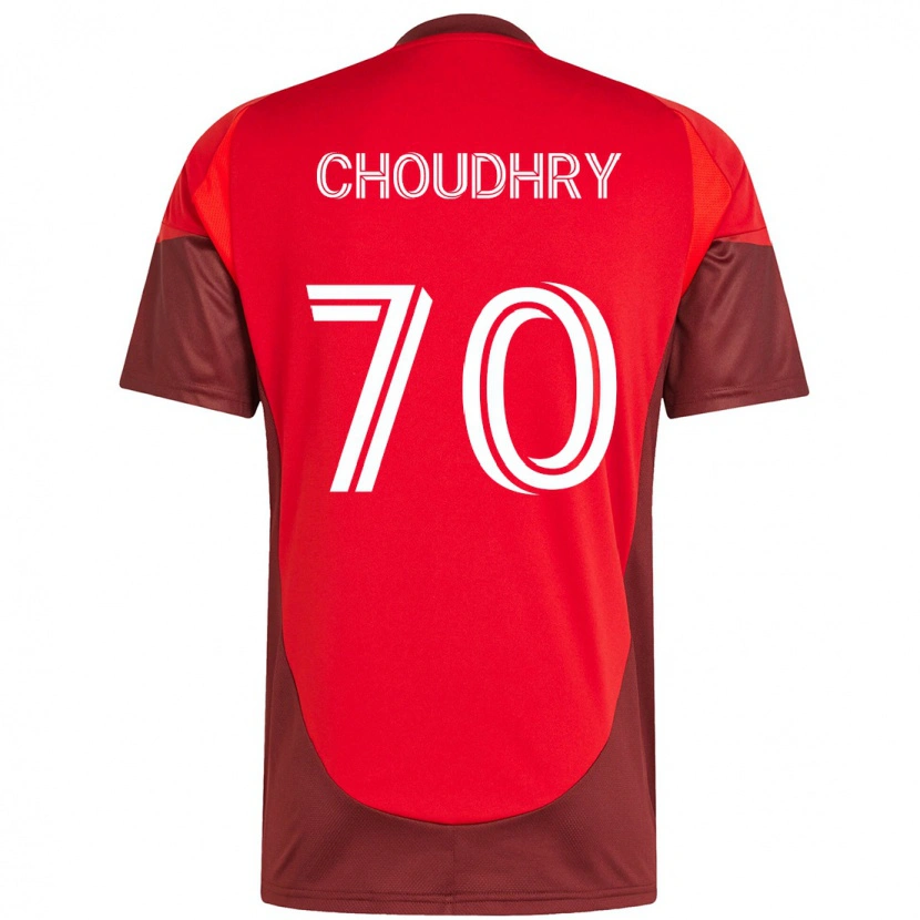 Danxen Barn Benjamin Choudhry #70 Röd Vit Hemmatröja Matchtröjor 2025/26 Tröjor T-Tröja