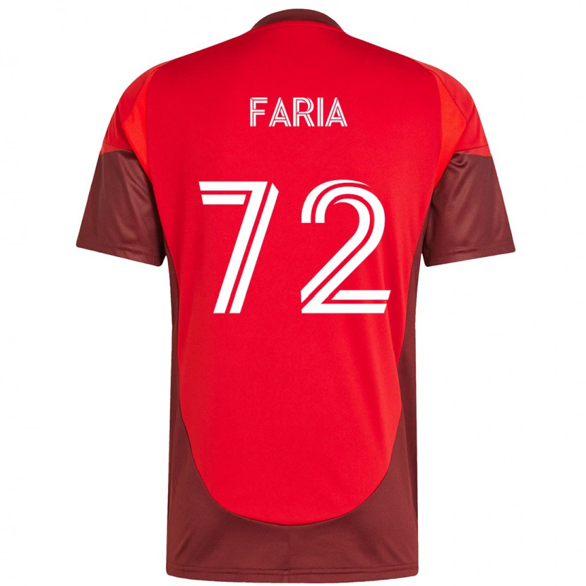 Danxen Barn Jordan Faria #72 Röd Vit Hemmatröja Matchtröjor 2025/26 Tröjor T-Tröja