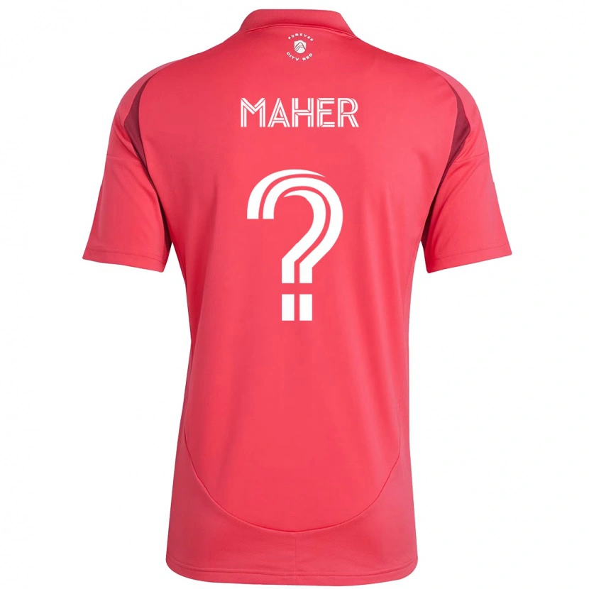 Danxen Barn Josh Maher #0 Vit Magenta Hemmatröja Matchtröjor 2025/26 Tröjor T-Tröja
