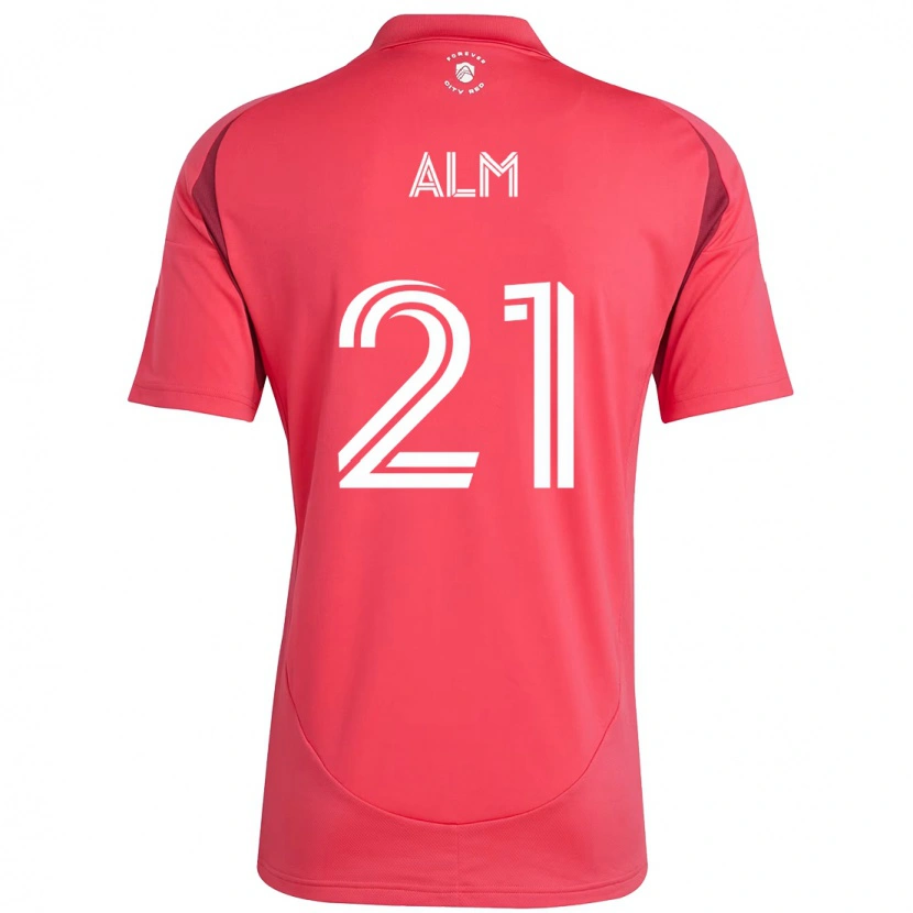 Danxen Barn Rasmus Alm #21 Magenta Vit Hemmatröja Matchtröjor 2025/26 Tröjor T-Tröja