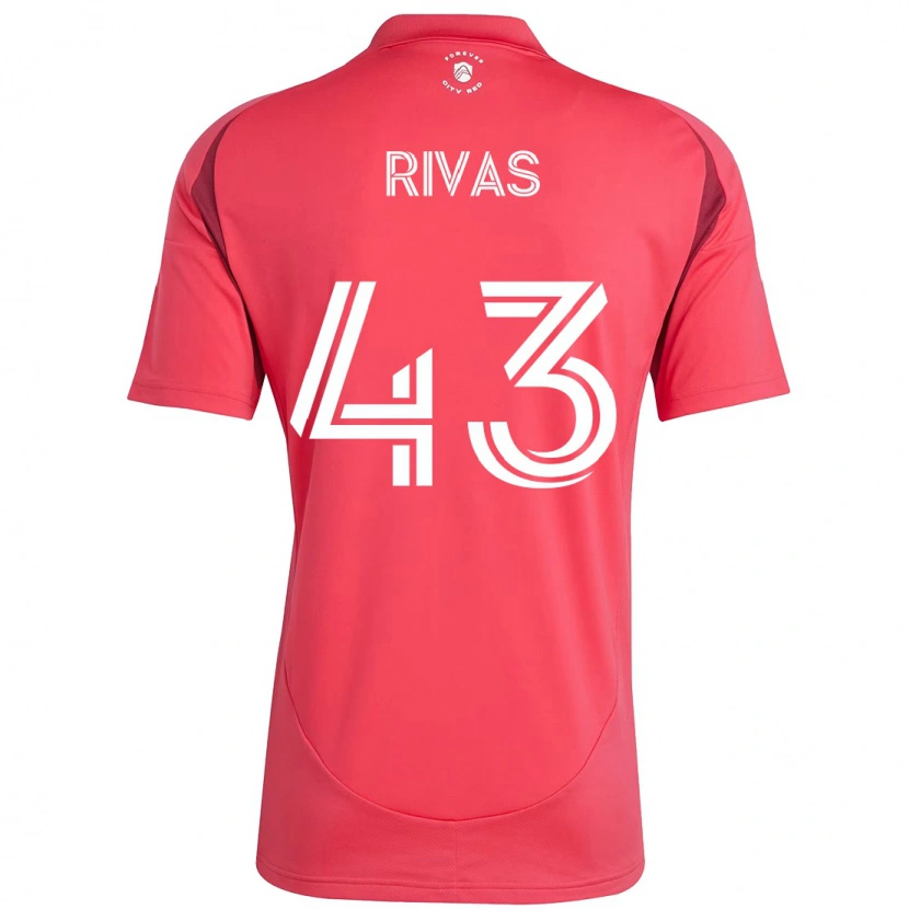 Danxen Barn Sergio Rivas #43 Vit Magenta Hemmatröja Matchtröjor 2025/26 Tröjor T-Tröja