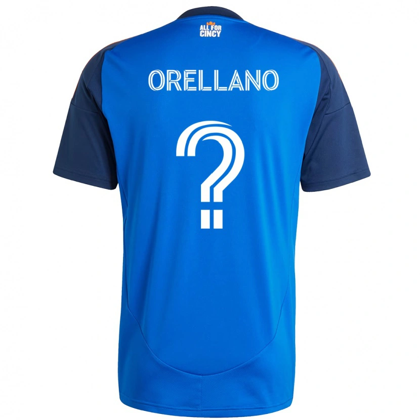 Danxen Barn Luca Orellano #0 Mörkblå Orange Hemmatröja Matchtröjor 2025/26 Tröjor T-Tröja
