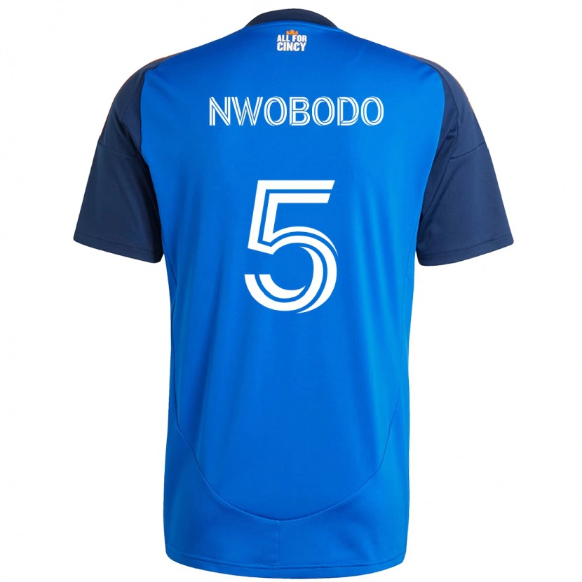 Danxen Barn Obinna Nwobodo #5 Mörkblå Orange Hemmatröja Matchtröjor 2025/26 Tröjor T-Tröja