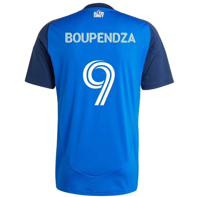 Danxen Barn Aaron Boupendza #9 Mörkblå Orange Hemmatröja Matchtröjor 2025/26 Tröjor T-Tröja