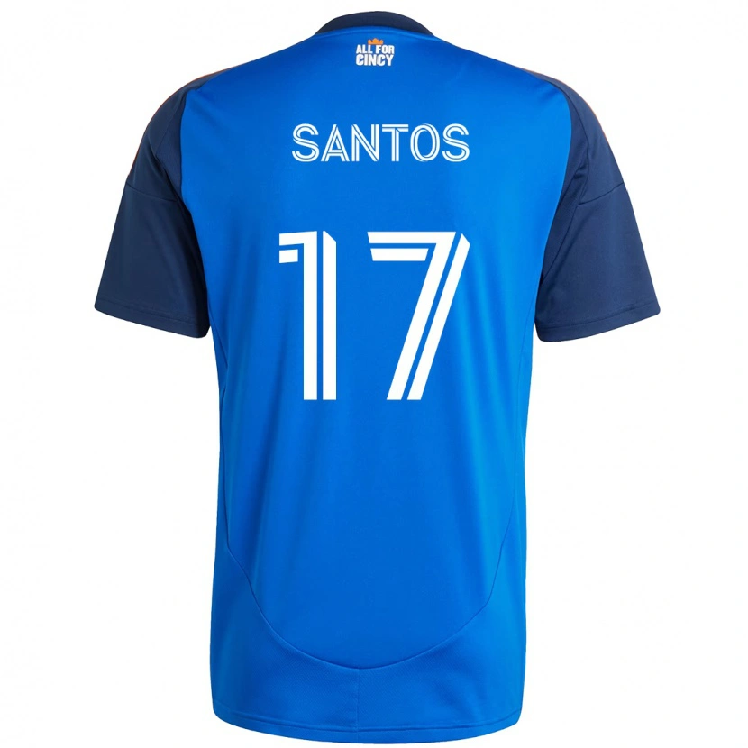 Danxen Barn Sergio Santos #17 Mörkblå Orange Hemmatröja Matchtröjor 2025/26 Tröjor T-Tröja