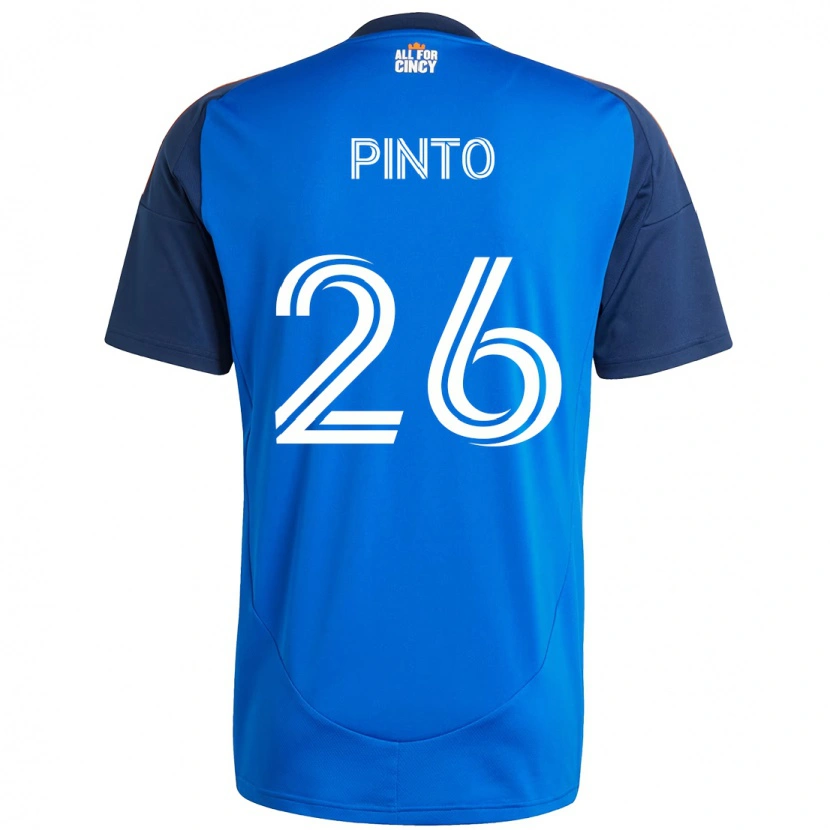 Danxen Barn Malik Pinto #26 Mörkblå Orange Hemmatröja Matchtröjor 2025/26 Tröjor T-Tröja
