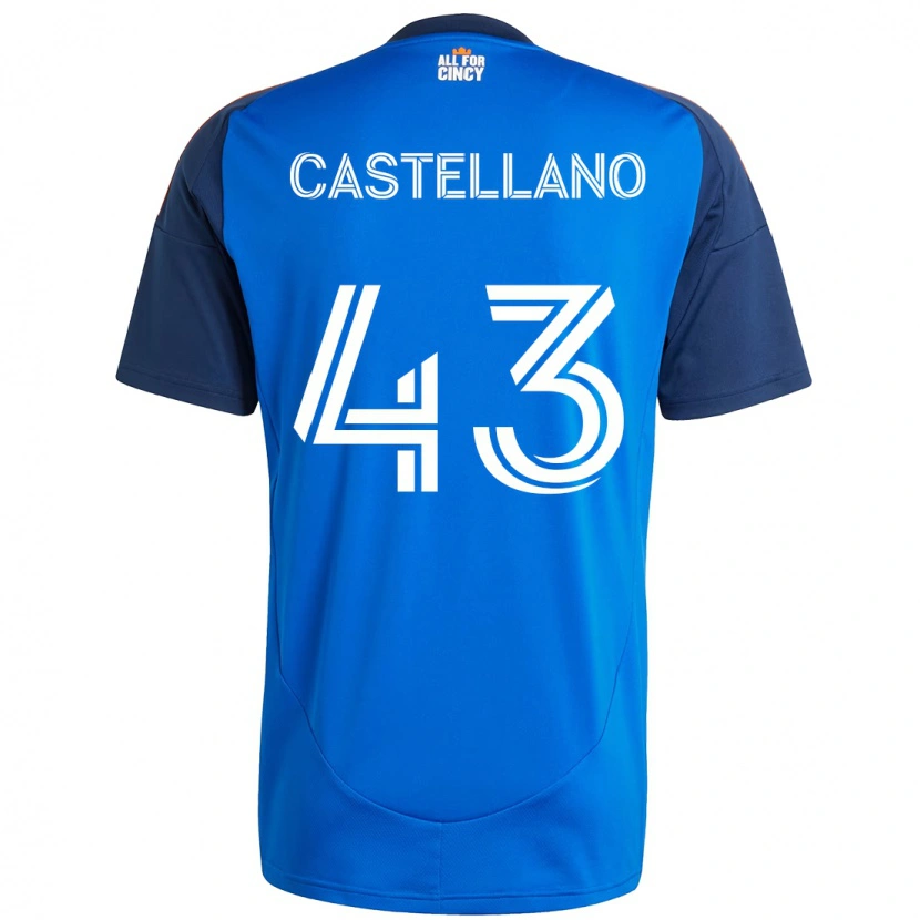 Danxen Barn Jesús Castellano #43 Mörkblå Orange Hemmatröja Matchtröjor 2025/26 Tröjor T-Tröja