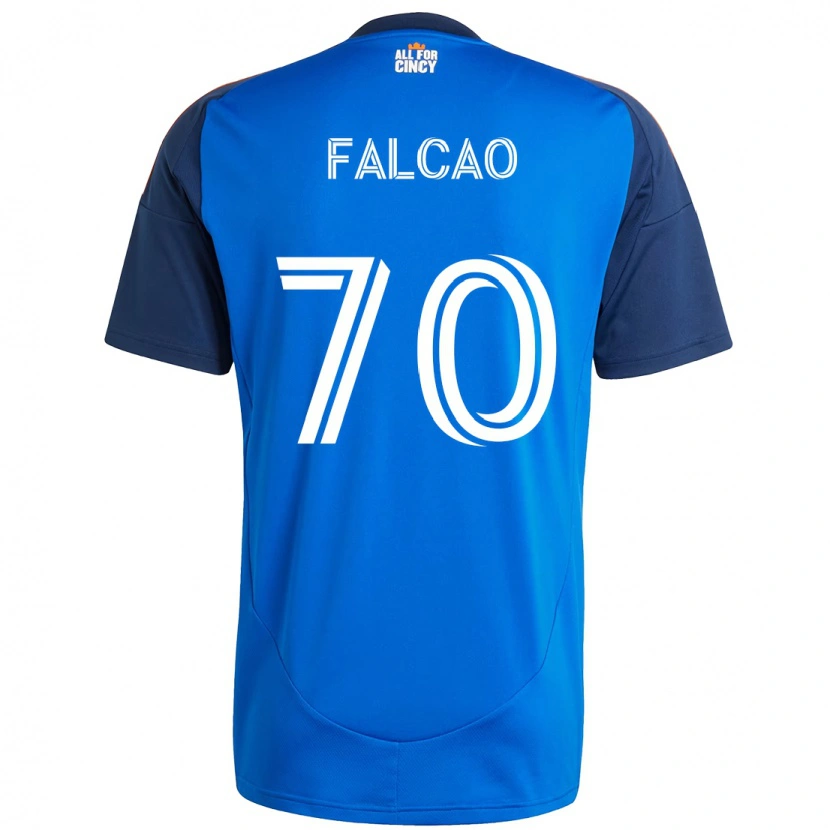 Danxen Barn Kiano Falcao #70 Mörkblå Orange Hemmatröja Matchtröjor 2025/26 Tröjor T-Tröja